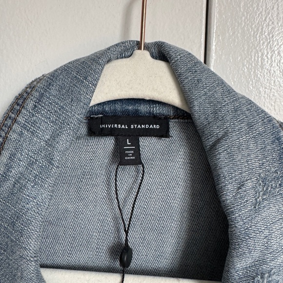 Universal Standard Blue Denim Jacket Size 22/24 - Picture 4 of 6